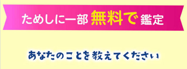 試しに一部無料で鑑定